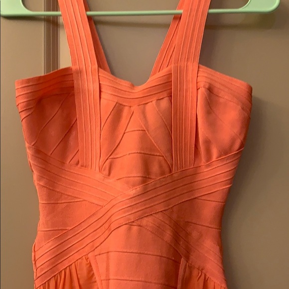 Coral Hi-Lo Cocktail Dress - Picture 2 of 4